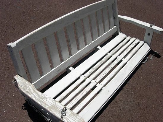 porch swing makeover