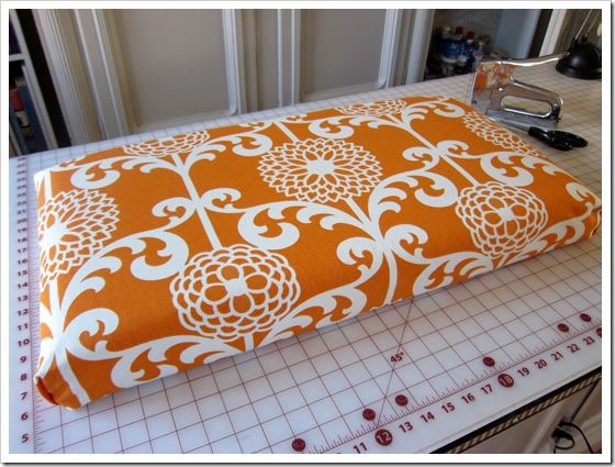 how to wrap fabric-around-foam for seat cushions