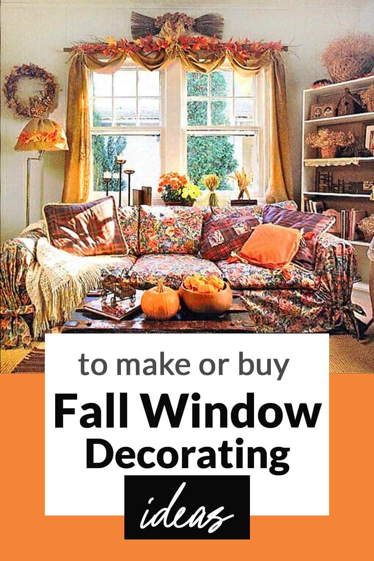 Fall burlap window treatments to make or buy