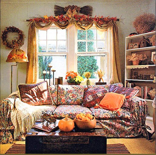 Fall Window Decorating Idea – Easy No Sew
