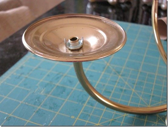 Candle-Base-on a thrift store brass chandelier