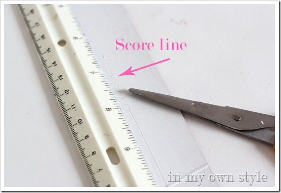 How to make a score line on cardboard or paper