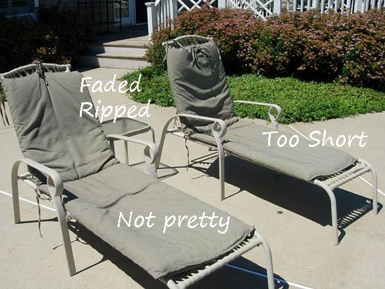 How to Make Monogrammed Slipcovers for Outdoor Chaise Lounge Chairs