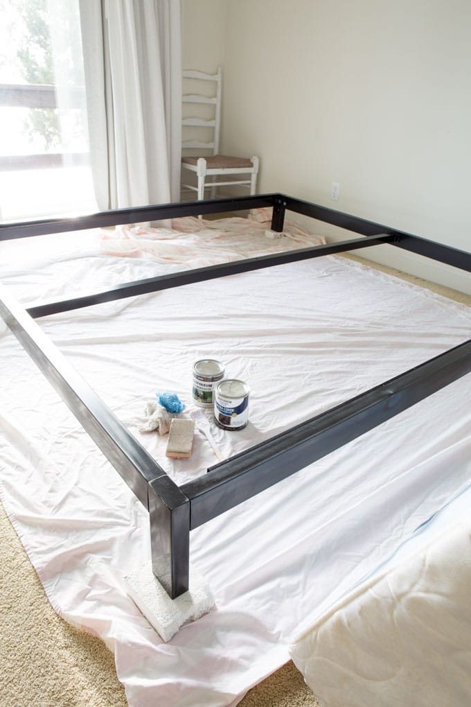 How to paint a metal bed frame