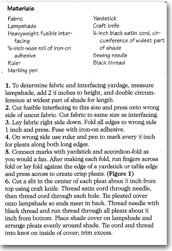How to make a pleated lampshade cover