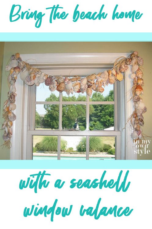 DIY Seashell Window Valance: Perfect Summer Style to bring the beach home with you.