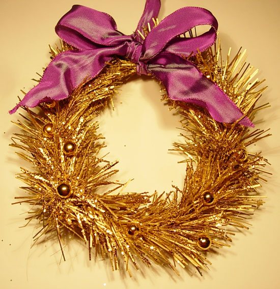 How to make a Mini Gold Wreath Handmade Christmas Ornament