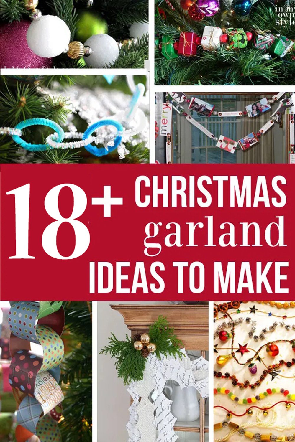 18 + Christmas garlands to make showing 6 of the ideas.