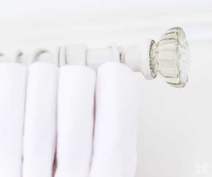 How to make curtain rod finials using glass door knobs
