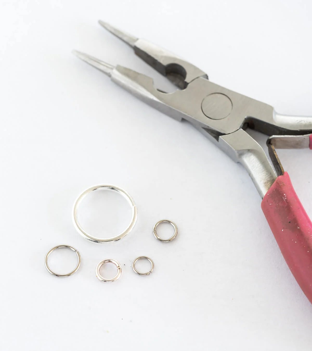 Earring making rings and pliers