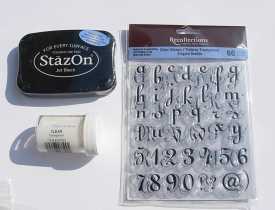 Stamping Supplies needed to make French enamel tags