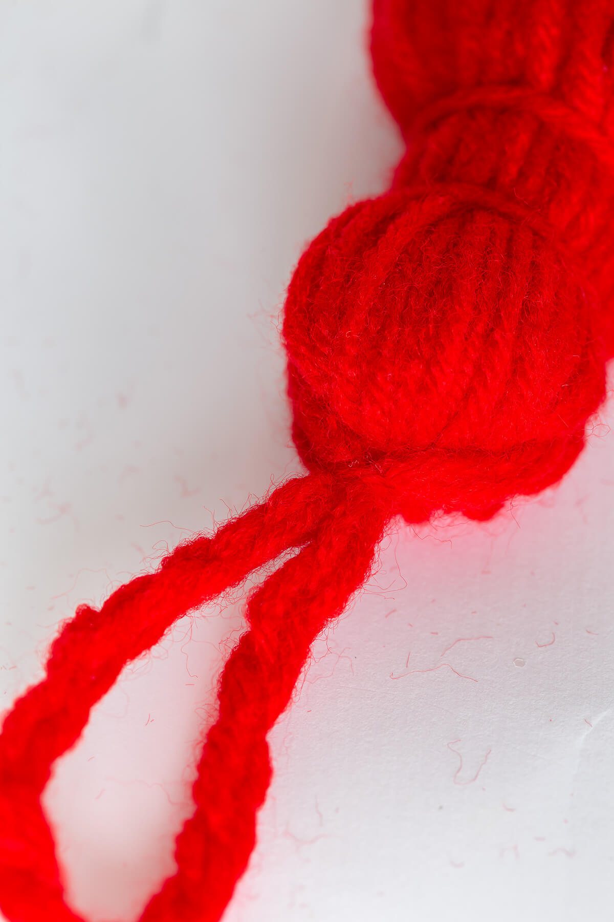 top of DIY tassel with twisted cord