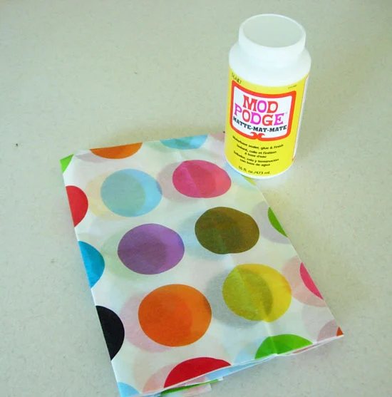 Decorating with Mod Podge to create tissue paper art for your walls