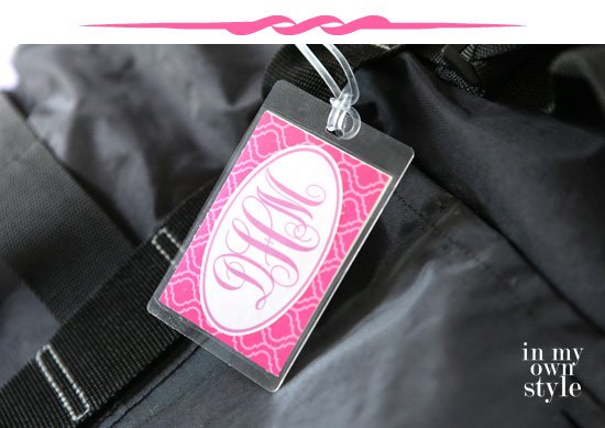 Trav’lin In Style: Monogrammed Luggage Tags