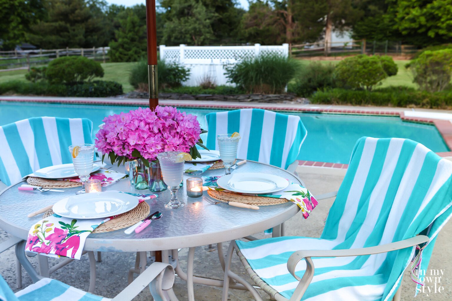 How to Make No Sew Slipcovers for Outdoor Dining Chairs