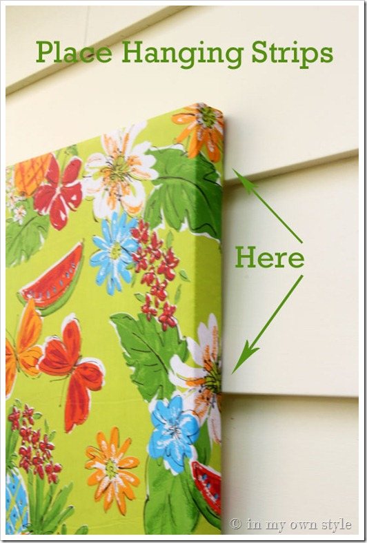 Outdoor Wall Art made from Vinyl Tablcloths
