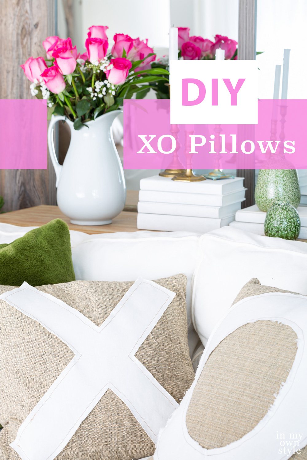 XO pillow you can make into a set for a sofa or bed.