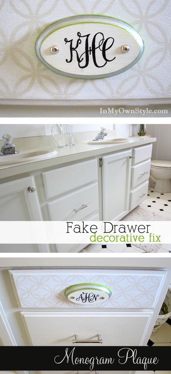 How to Paint a Monogram on a Cabinet Drawer