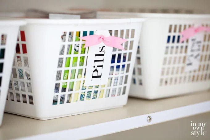 How to Organize in Style Using Dollar Store Baskets
