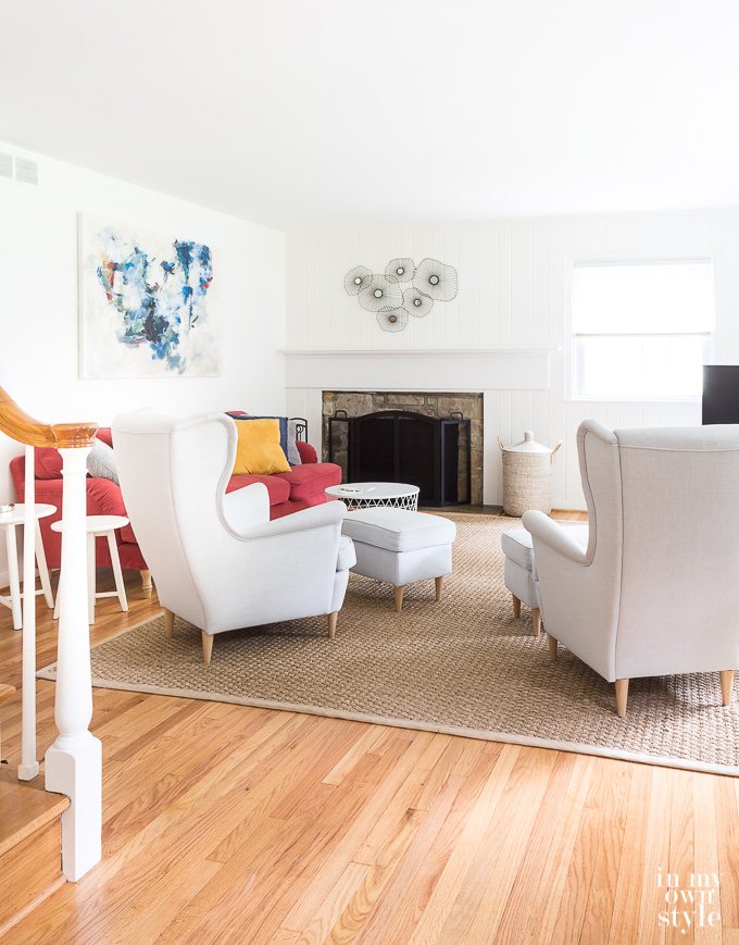 Living room decorated with items from IKEA