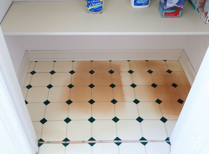 How to paint a stained vinyl floor