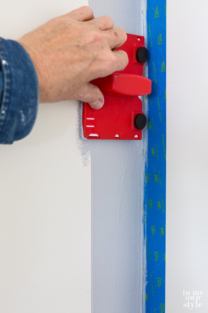 How to use a paint edger to paint an accent wall.