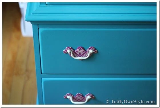 Furniture brass drawer pull makeover