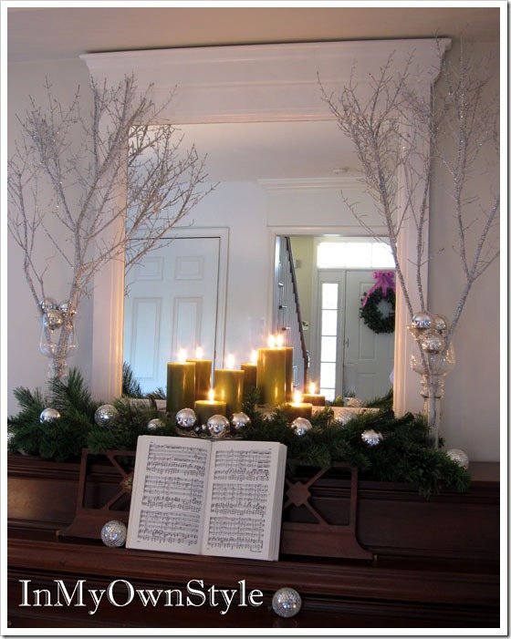 Decorating-Ideas for Christmas Framed Mirror Makeover