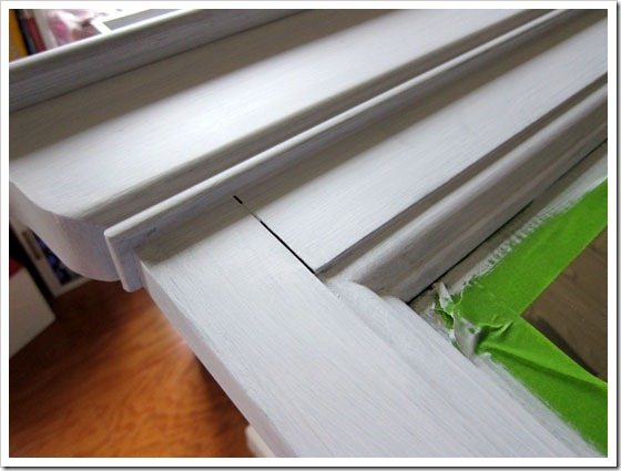 How to paint furniture framed mirror makeover