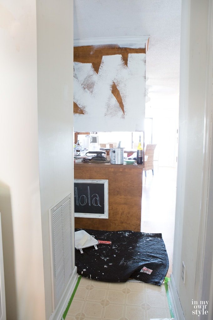 How to paint stained wood
