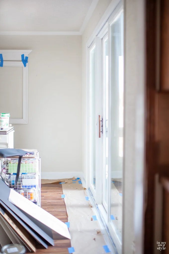 How to paint over dark stained trim in a home