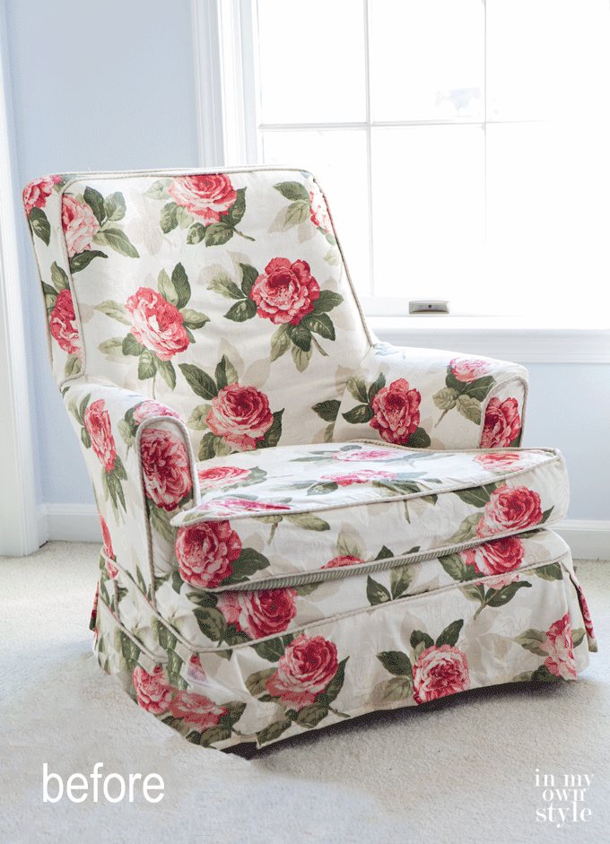 Before-and-after-Furniture-makeover-How-to-paint-upholstery-and-furniture-fabric