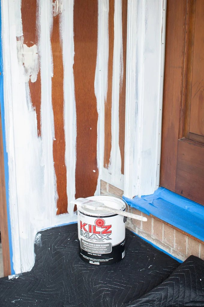 The best water based stain blocking primer to use to paint wood paneling from the 1970's. oducu.com