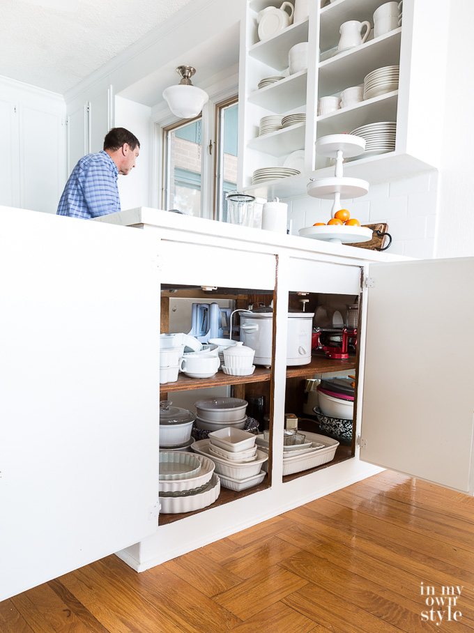 Kitchen-base-cabinet-organizing and storage ideas