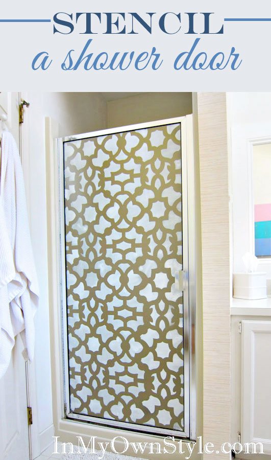 stencil a shower door