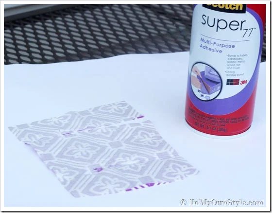 Scotch Supper 77 spray glue can and paper napkin