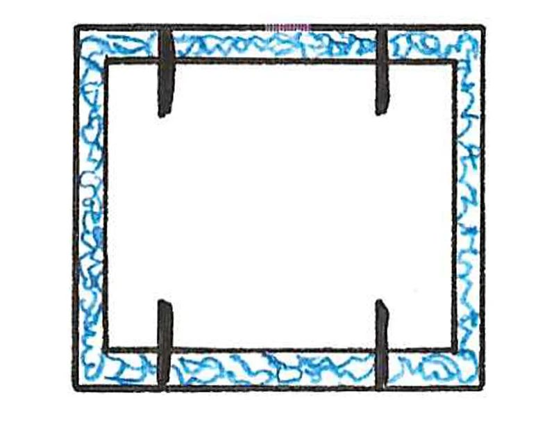 Illustrated diagram of how to make a lids for storage baskets.