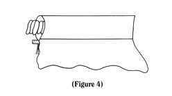 Diagram showing how to make a fabric cover for a stool