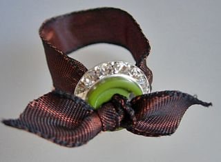 Button and ribbon napkin ring to make