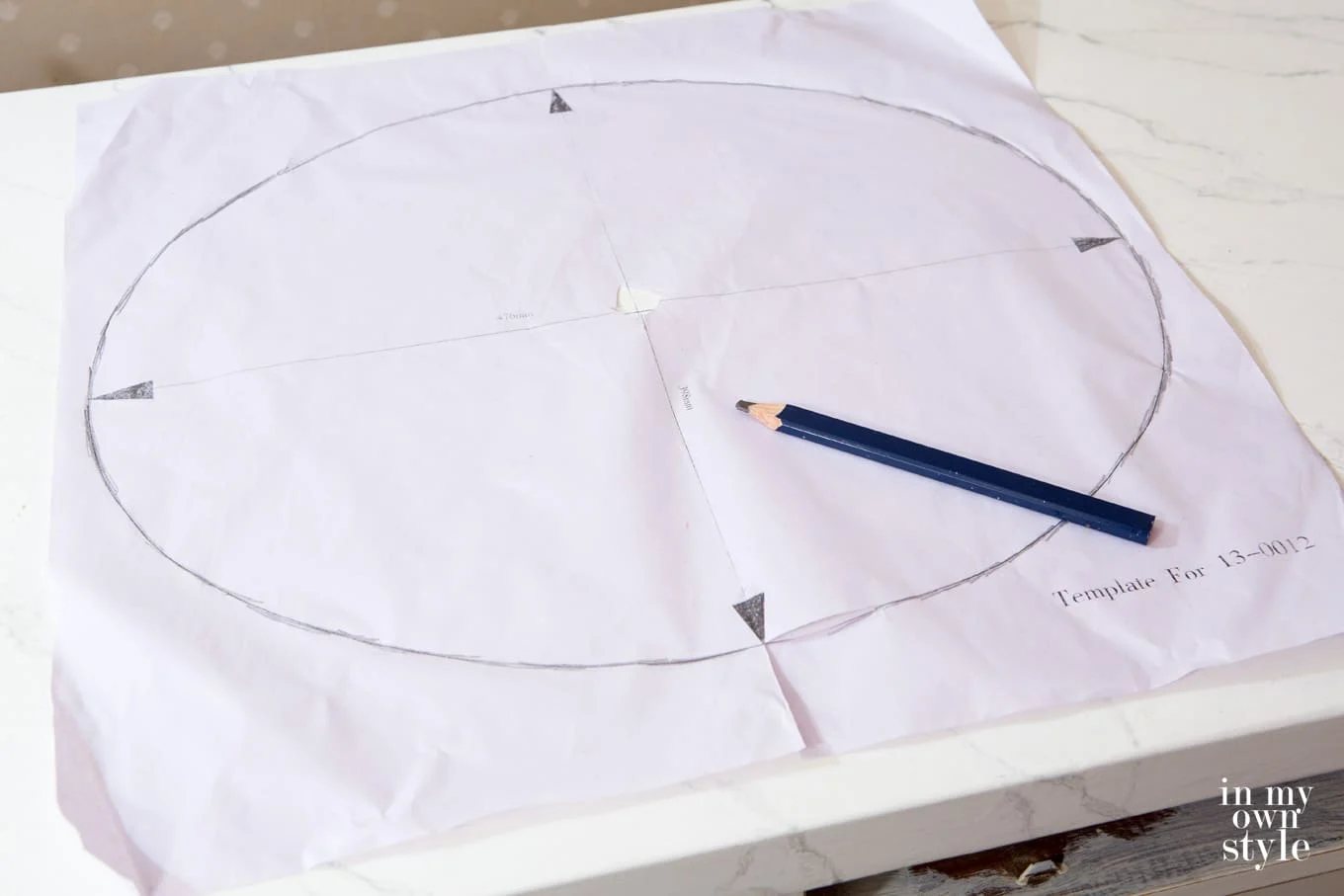 Sink template for bathroom vanity