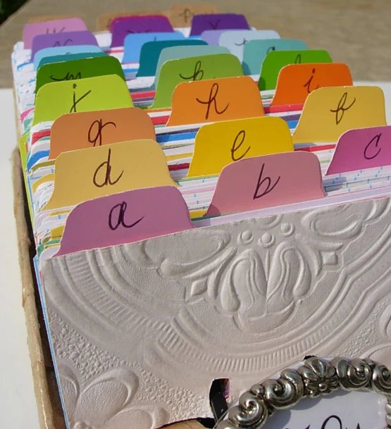 Paint Chip Crafts : Organizing Rolodex