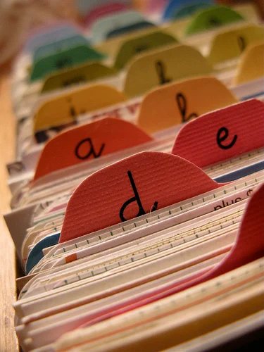 Rolodex In Artful Order: Paint Chip Crafts