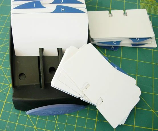 Paint chip Crafts transform a rolodex