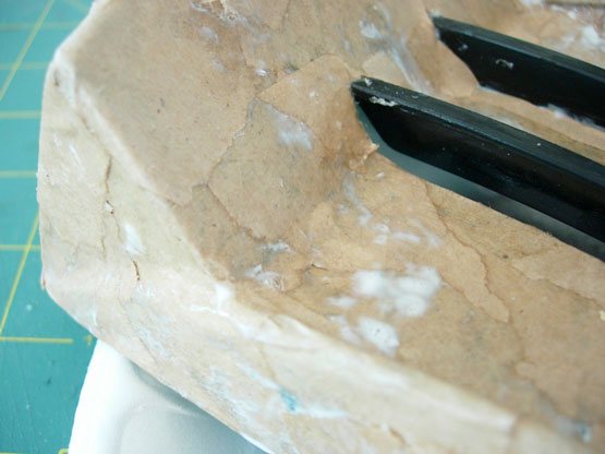 Ripped Up Lunch Bag used as decorative paper on Rolodex