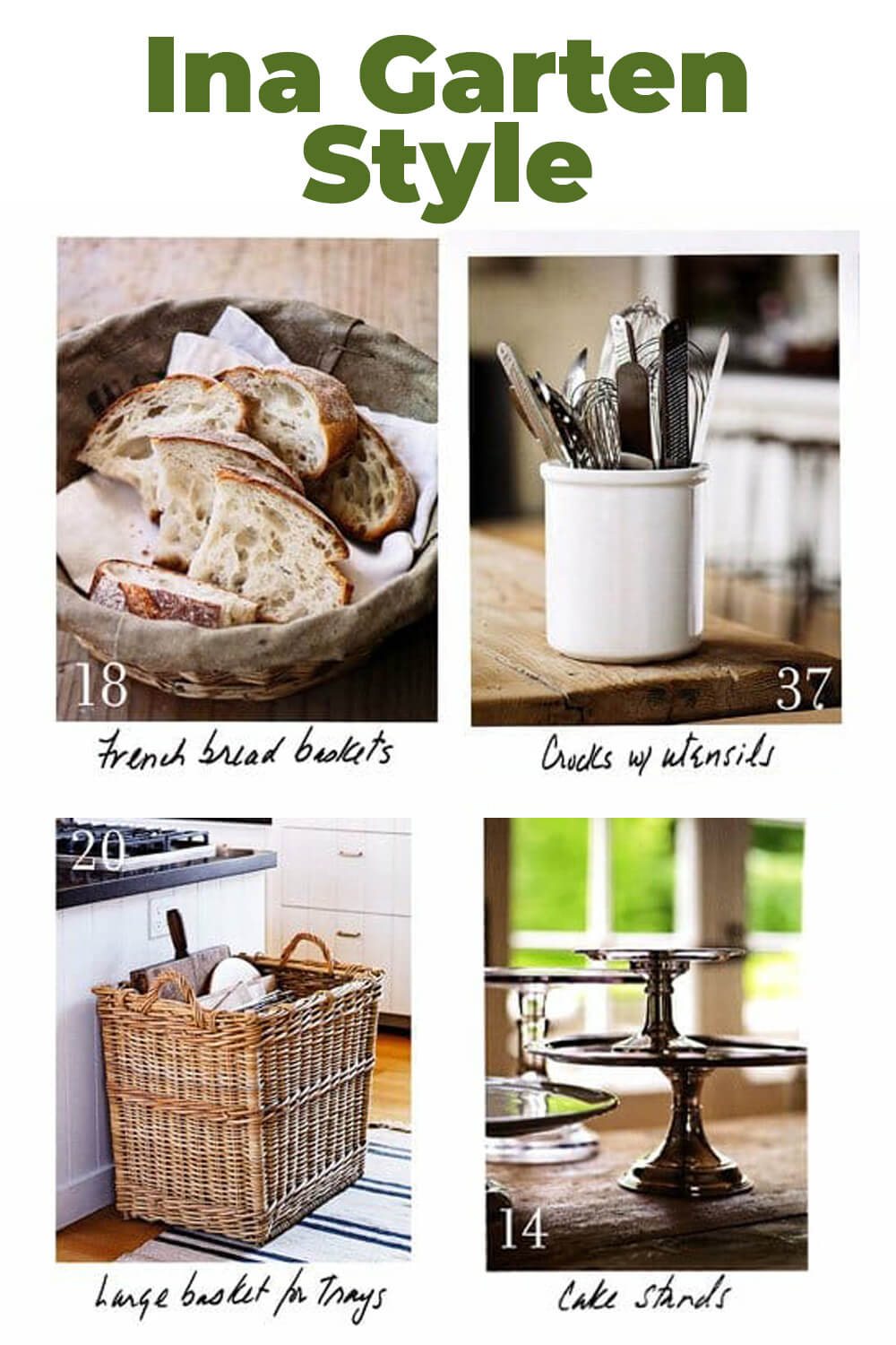 Ina Garten Kitchen and Style tips.