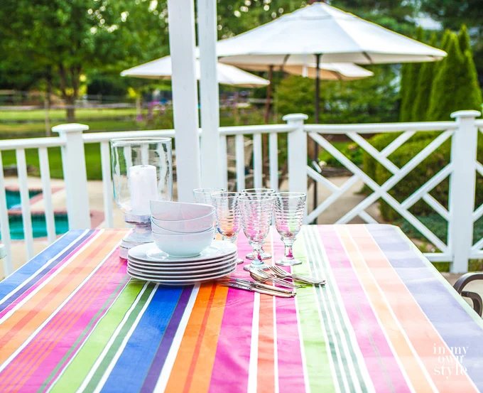 No sew, easy care tablecloth