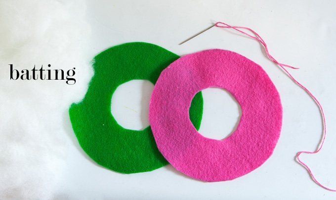 Christmas felt crafting