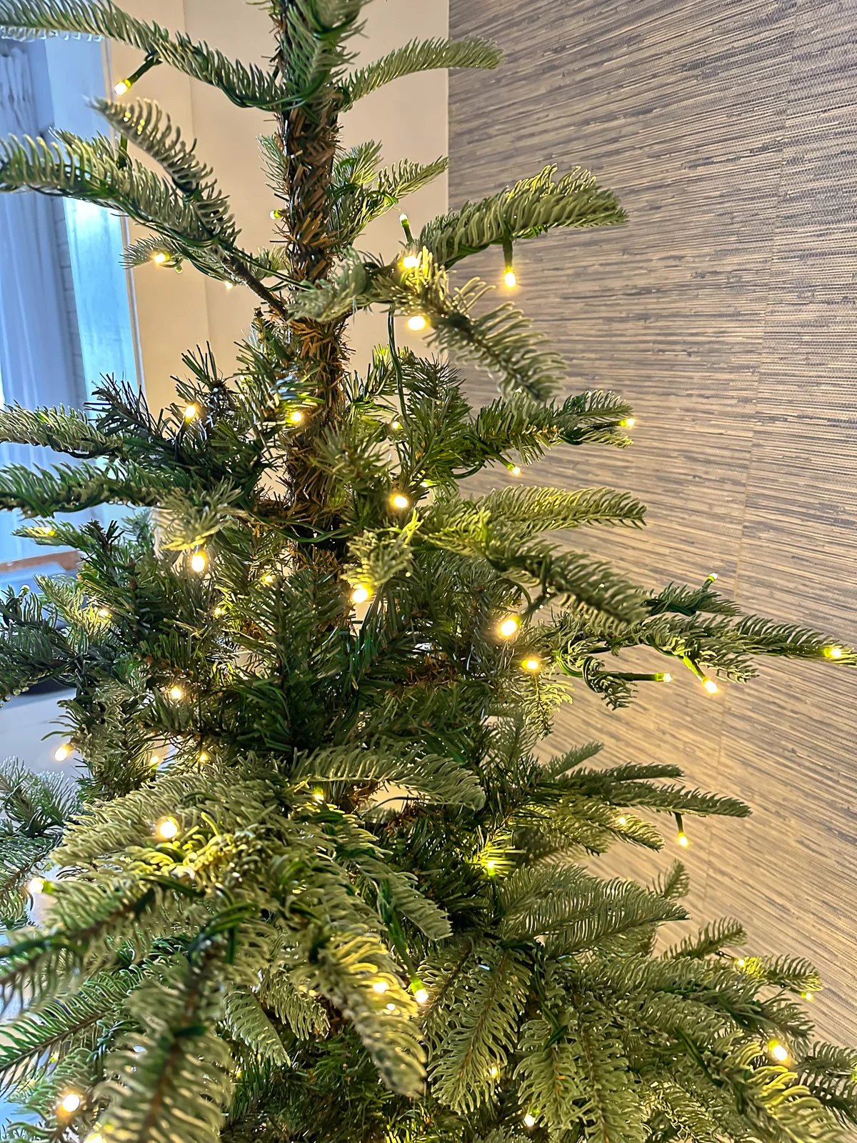 King of Christmas 7' King Noble Fir Artificial Christmas Tree with 500 Warm White LED Lights