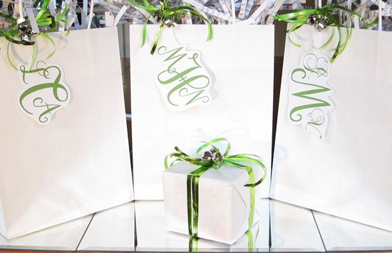Monogram gift bags to make