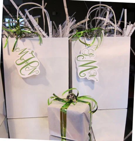 Monogram gift bag tutorial